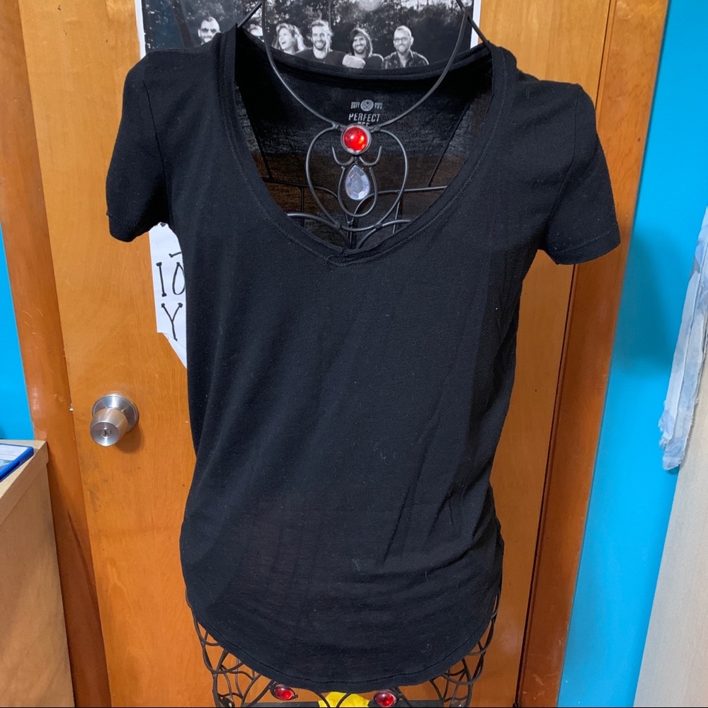 SO black perfect tee shirt size xs semi sheer